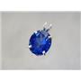 925 Sterling Silver Pendant, Created Blue Sapphire, SP040