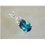 925 Sterling Silver Pendant, Paraiba Topaz,SP043