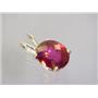 P002, Crimson Topaz 14k Gold Pendant