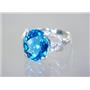 Swiss Blue Topaz Angel, 925 Sterling Silver Ring. SR154