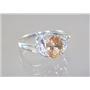 SR176, Champagne CZ, 925 Sterling Silver Ring
