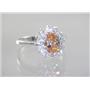 SR235, Champagne CZ, 925 Sterling Silver Ring
