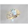 10K, 14K or 18K Gold Ladies Ring, Aquamarine, R113