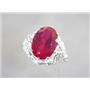 SR260, Created Ruby, 925 Sterling Silver Ring