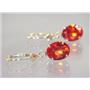 14k Gold Leverback Earrings, Padparadscha Sapphire, E107