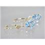14k Gold Leverback Earrings, Aquamarine, E007