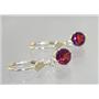 14k Gold Leverback Earrings, Mozambique Garnet, E017
