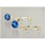 14k Gold Leverback Earrings, Neptune Garden Topaz, E017