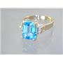 10K, 14K or 18K Gold Ladies Ring, Swiss Blue Topaz, R221