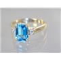 10K, 14K or 18K Gold Ladies Ring, Swiss Blue Topaz, R171