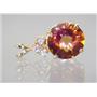 P087, Twilight Fire Topaz 14k Gold Pendant