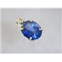 P040, Created Blue Sapphire 14k Gold Pendant