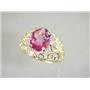 10K, 14K or 18K Gold Ladies Ring, Pure Pink Topaz, R162