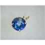 P088, Neptune Garden Topaz 14K Gold Pendant