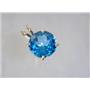 P088, Swiss Blue Topaz 14K Gold Pendant
