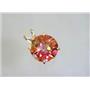 P089, Twilight Fire Topaz 14K Gold Pendant