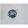 P089, Mystic Fire Topaz 14K Gold Pendant