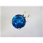 P089, London Blue Topaz 14K Gold Pendant