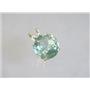 P089, Green Amethyst 14K Gold Pendant