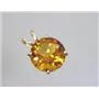 P089, Citrine 14K Gold Pendant