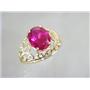 10K, 14K or 18K Gold Ladies Ring, Created Ruby, R162