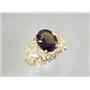 10K, 14K or 18K Gold Ladies Ring, Smoky Quartz, R162