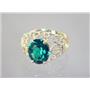 10K, 14K or 18K Gold Ladies Ring, Russian Nanocrystal Emerald, R162