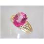10K, 14K or 18K Gold Ladies Ring, Pure Pink Topaz, R139