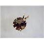 P088, Smoky Quartz 14K Gold Pendant