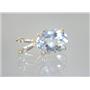 P002, Silver Topaz 14k Gold Pendant