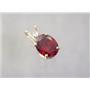 P020, Garnet CZ, 14K Gold Pendant