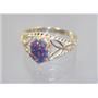 10K, 14K or 18K Gold Ladies Ring, Created Black Opal, R137