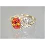 10K, 14K or 18K Gold Ladies Ring, Created Padparadscha Sapphire, R137