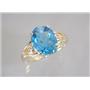 10K, 14K or 18K Gold Ladies Ring, Swiss Blue Topaz, R139