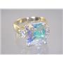 10K, 14K or 18K Gold Ladies Ring, Mercury Mist Topaz, R183