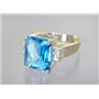 10K, 14K or 18K Gold Ladies Ring, Swiss Blue Topaz, R183