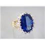 10K, 14K or 18K Gold Ladies Ring, Created Blue Sapphire, R270