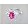 SR176, Created Pink Sapphire, 925 Sterling Silver Ring