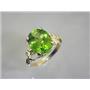 10K, 14K or 18K Gold Angel Ring, Peridot, R154