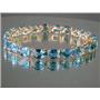 B003, Swiss Blue Topaz Gold Bracelet