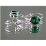925 Sterling Silver Leverback Earrings, Russian Nanocrystal Emerald, SE007