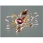 14k Gold Leverback Earrings, Mozambique Garnet, E021