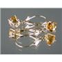 14k Gold Leverback Earrings, Citrine, E017