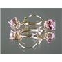 14k Gold Leverback Earrings, Pure Pink Topaz, E017
