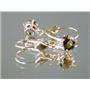 14k Gold Leverback Earrings, Smoky Quartz, E017
