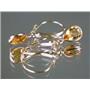 14k Gold Leverback Earrings, Citrine, E021
