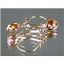 14k Gold Leverback Earrings, Twilight Fire Topaz, E021