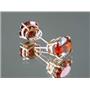 14k Gold Post Earrings, Garnet CZ, E102