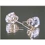 14k Gold Post Earrings, Cubic Zirconia, E102