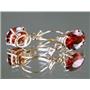 14k Gold Leverback Earrings, Garnet CZ, E107